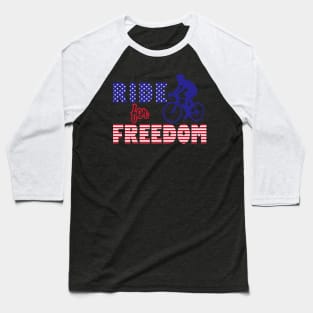 Cool Freedom Loving American Cyclist Gift For Cyclist Baseball T-Shirt